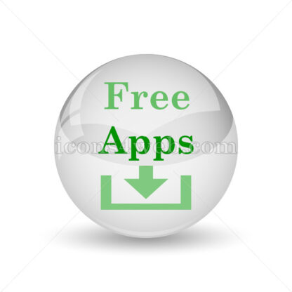 Free apps glossy icon. Free apps glossy button - Website icons