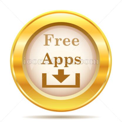 Free apps golden button - Website icons