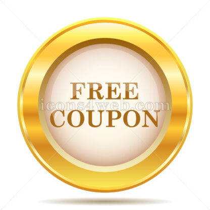 Free coupon golden button - Website icons
