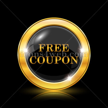 Free coupon golden icon. - Website icons