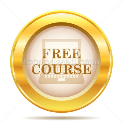 Free course golden button - Website icons