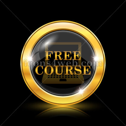 Free course golden icon. - Website icons