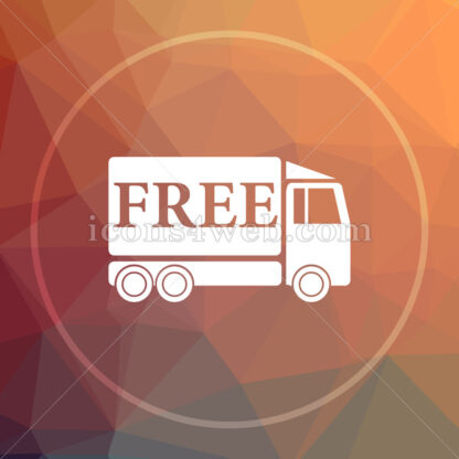 Free delivery truck low poly icon. Website low poly icon - Website icons