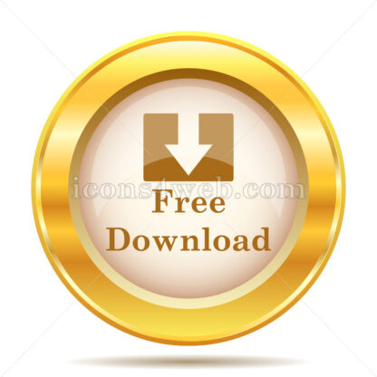 Free download golden button - Website icons
