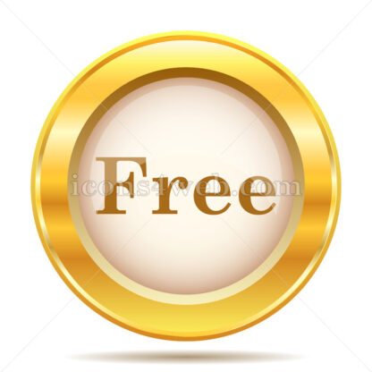 Free golden button - Website icons