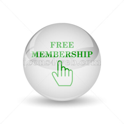 Free membership glossy icon. Free membership glossy button - Website icons