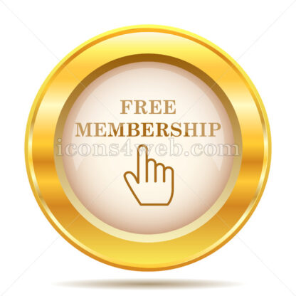 Free membership golden button - Website icons
