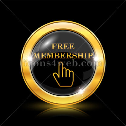 Free membership golden icon. - Website icons