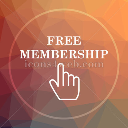 Free membership low poly icon. Website low poly icon - Website icons