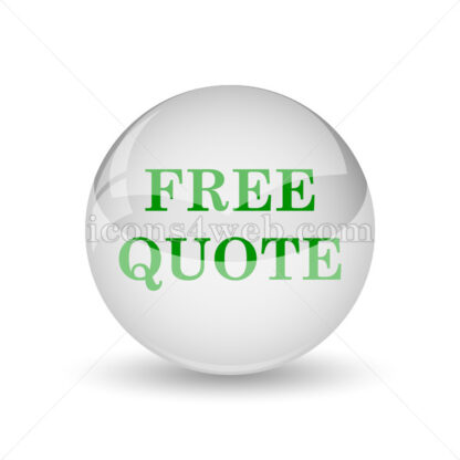 Free quote glossy icon. Free quote glossy button - Website icons
