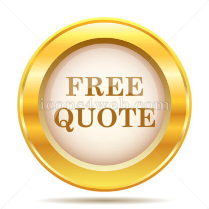 Free quote golden button - Website icons