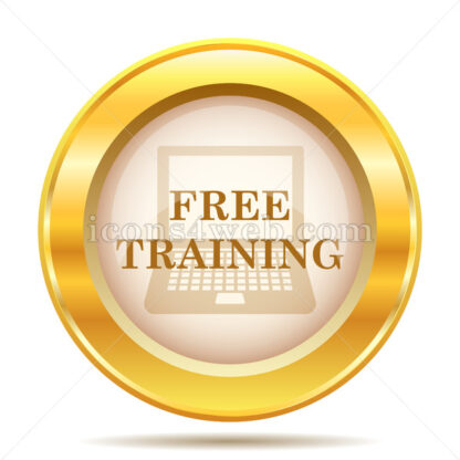 Free training golden button - Website icons