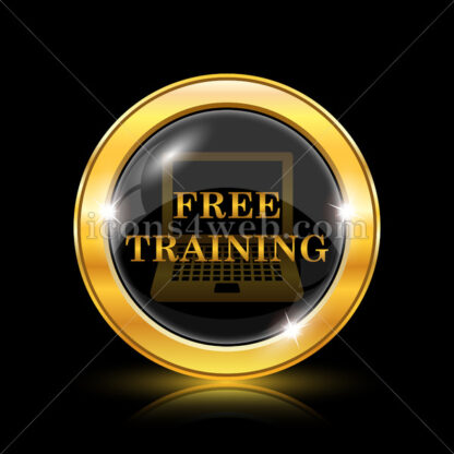 Free training golden icon. - Website icons