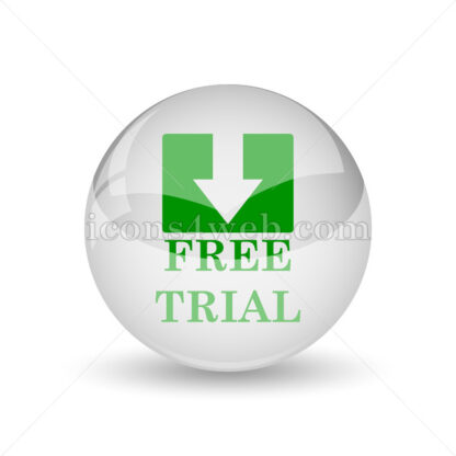 Free trial glossy icon. Free trial glossy button - Website icons