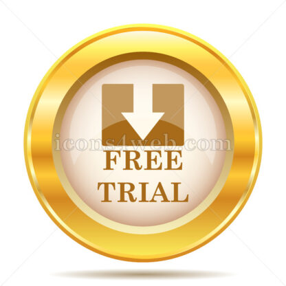 Free trial golden button - Website icons