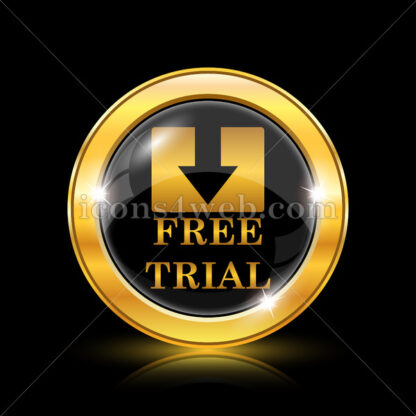 Free trial golden icon. - Website icons