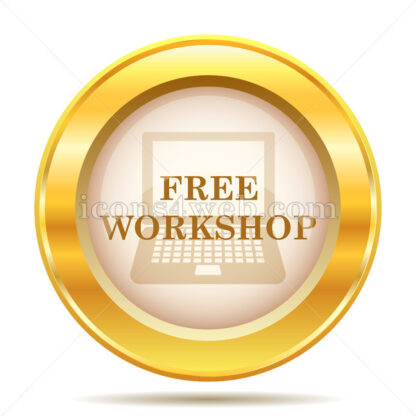 Free workshop golden button - Website icons