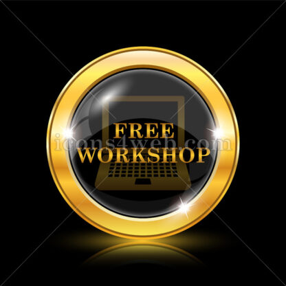 Free workshop golden icon. - Website icons