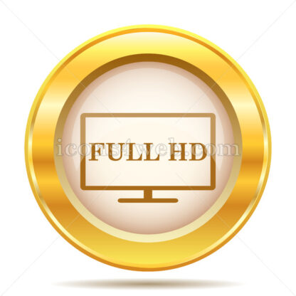 Full HD golden button - Website icons