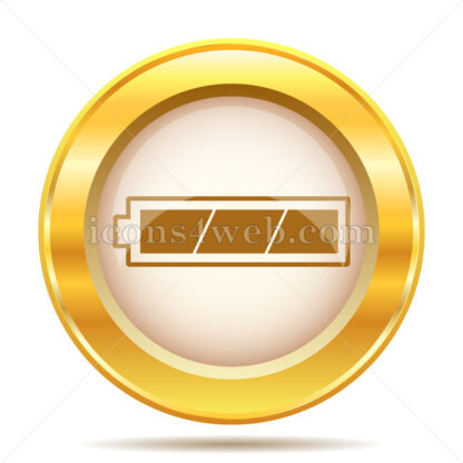 Fully charged battery golden button - Website icons