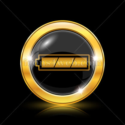 Fully charged battery golden icon. - Website icons