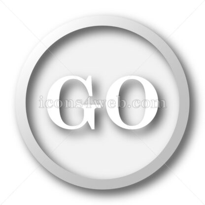 GO white icon. GO white button - Website icons