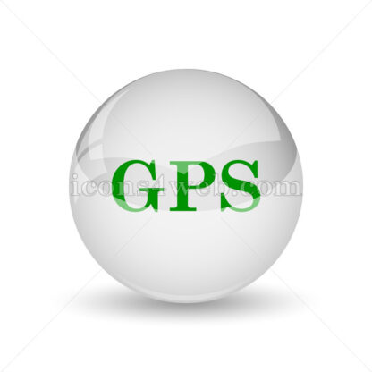GPS glossy icon. GPS glossy button - Website icons