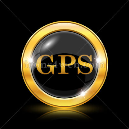GPS golden icon. - Website icons