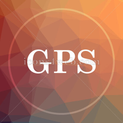 GPS low poly icon. Website low poly icon - Website icons