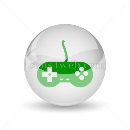 Gamepad glossy icon. Gamepad glossy button - Website icons