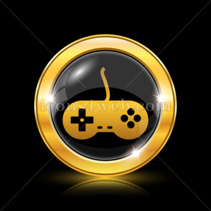 Gamepad golden icon. - Website icons