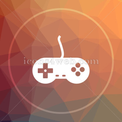 Gamepad low poly icon. Website low poly icon - Website icons