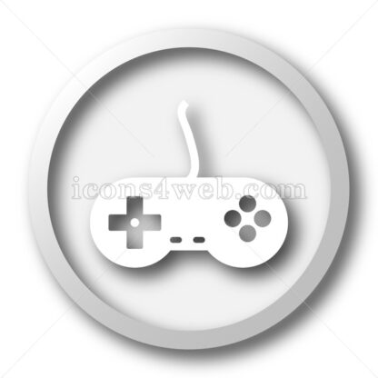 Gamepad white icon. Gamepad white button - Website icons