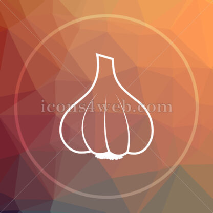 Garlic low poly icon. Website low poly icon - Website icons
