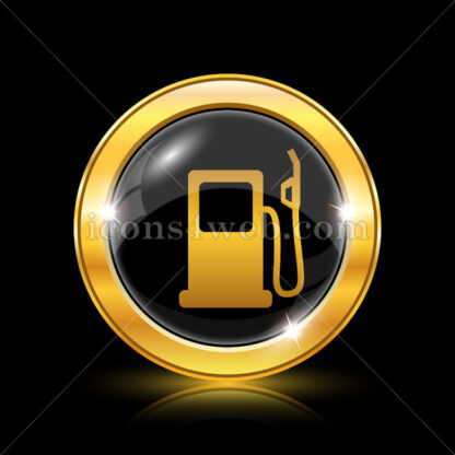 Gas pump golden icon. - Website icons
