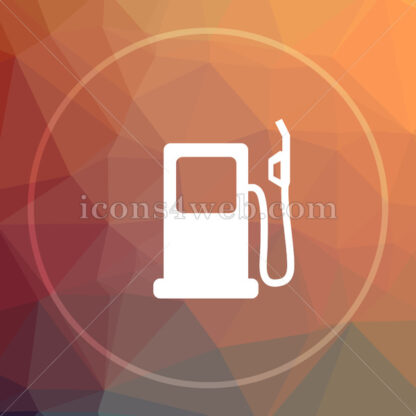 Gas pump low poly icon. Website low poly icon - Website icons
