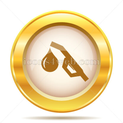Gasoline pump nozzle golden button - Website icons