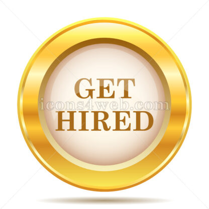 Get hired golden button - Website icons