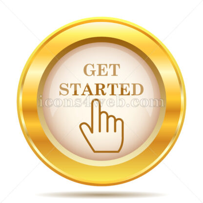 Get started golden button - Website icons