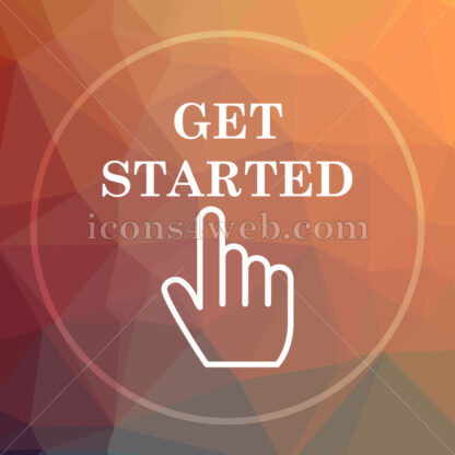 Get started low poly icon. Website low poly icon - Website icons