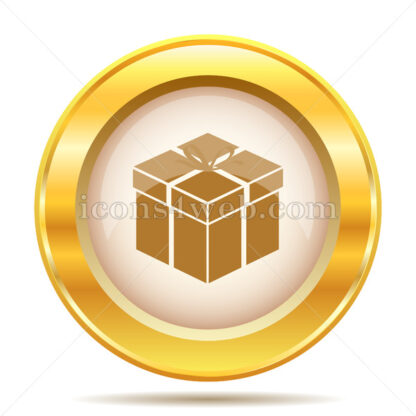 Gift golden button - Website icons