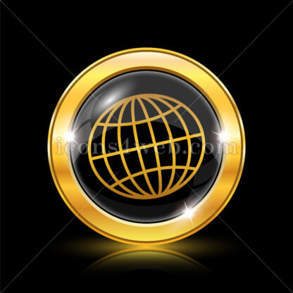 Globe golden icon. - Website icons
