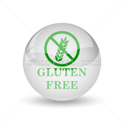 Gluten free glossy icon. Gluten free glossy button - Website icons