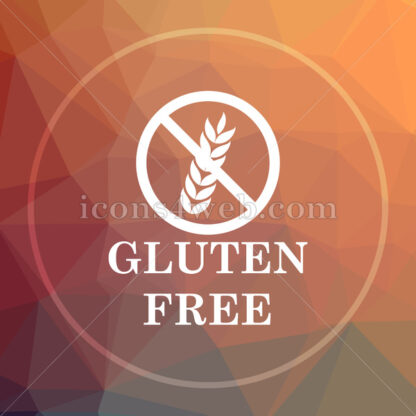 Gluten free low poly icon. Website low poly icon - Website icons
