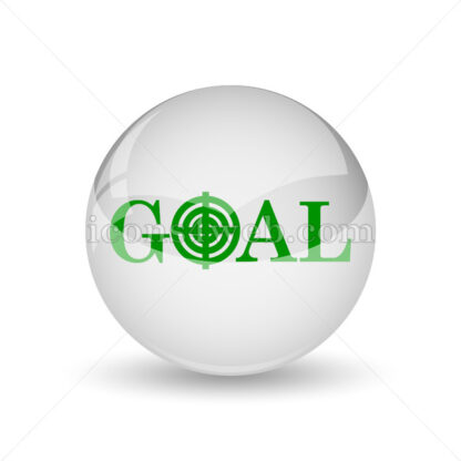Goal glossy icon. Goal glossy button - Website icons