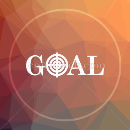 Goal low poly icon. Website low poly icon - Website icons