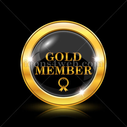 Gold member golden icon. - Website icons