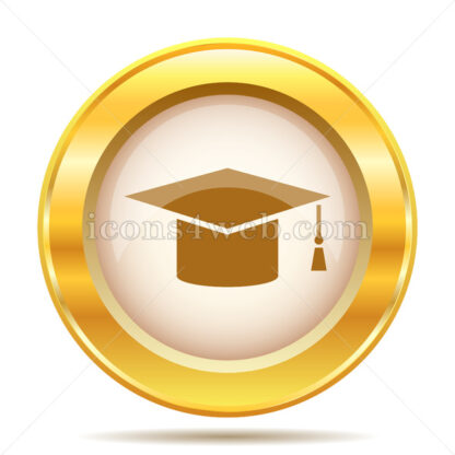 Graduation golden button - Website icons