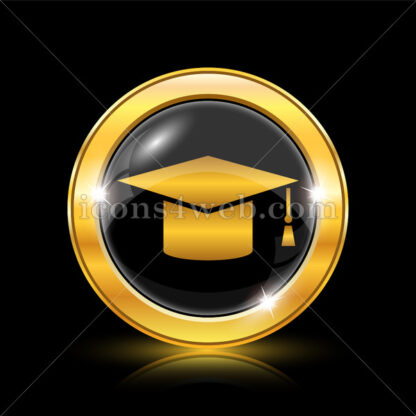 Graduation golden icon. - Website icons