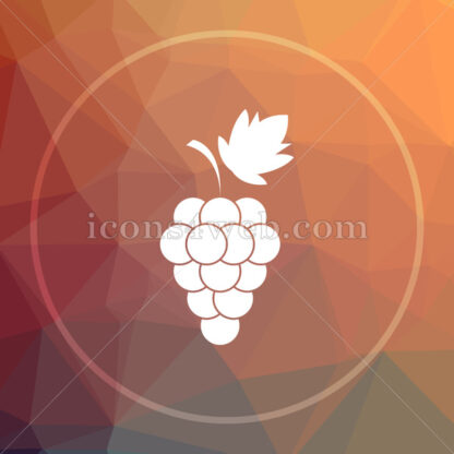 Grape low poly icon. Website low poly icon - Website icons